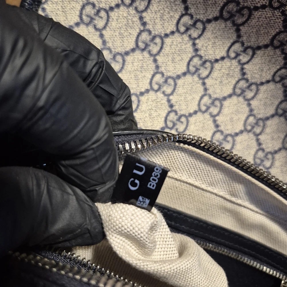 Authentic Gucci Ophidia Small Shoulder Crossbody Navy Handbag EUC HTF - Picture 12 of 16